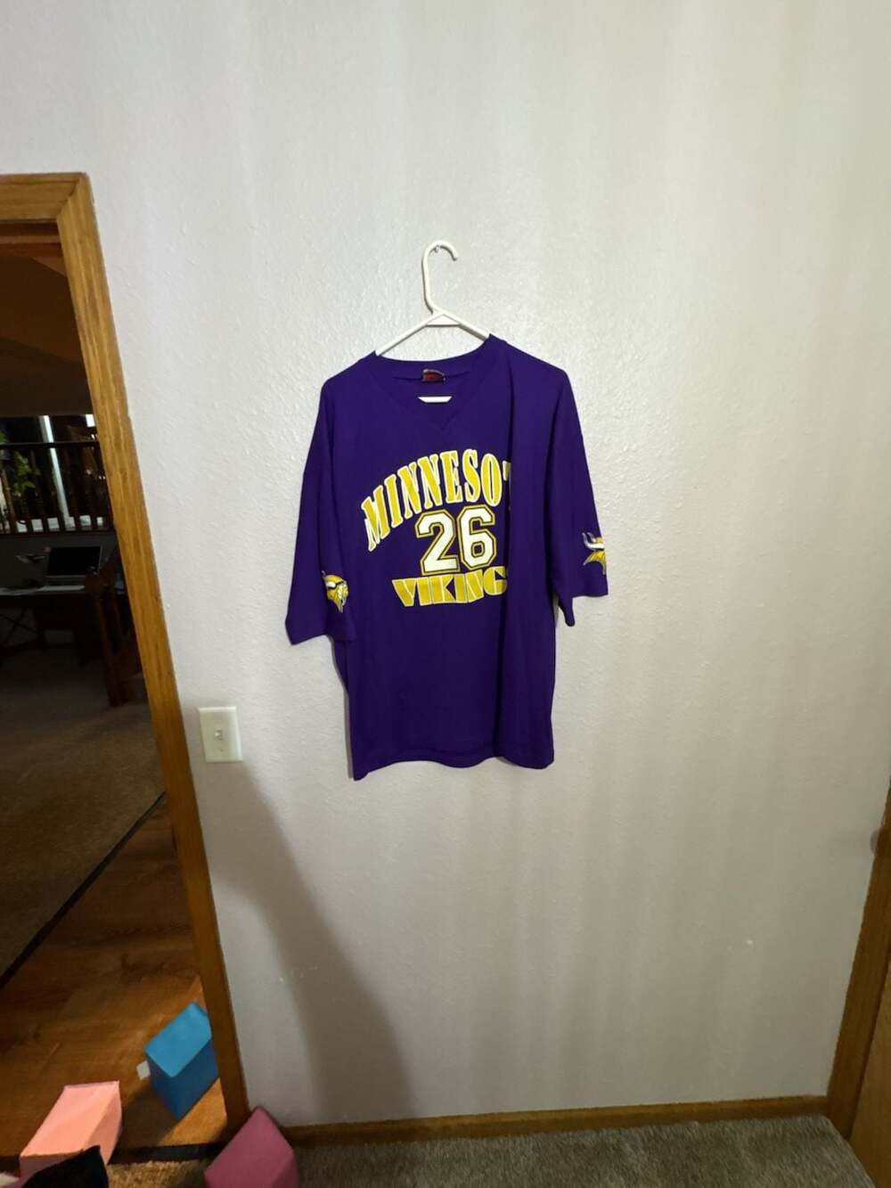 Vintage 90s Minnesota Vikings Robert Smith Jersey Sport Attack T-Shirt #26